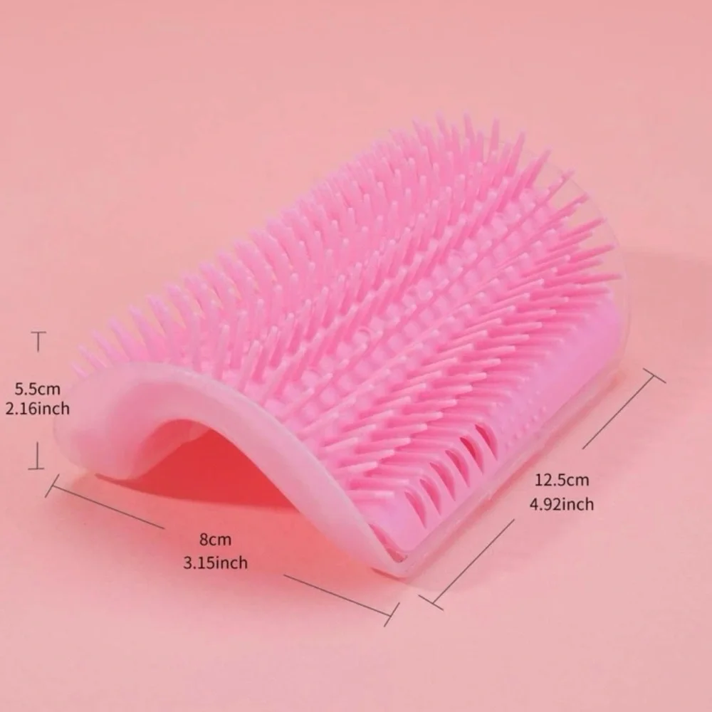 HP NWT Cat Self Groomer Wall Corner Massage Comb Brush Pink (OS)